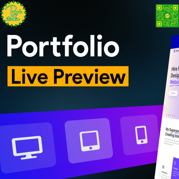 Portfolio Gallery with Live Preview Box